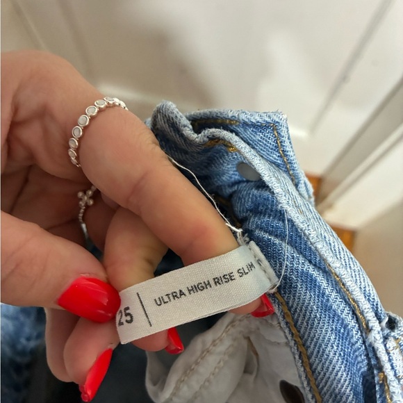 Pacsun Ultra High Rise Slim Jeans Size 25 - Picture 3 of 4